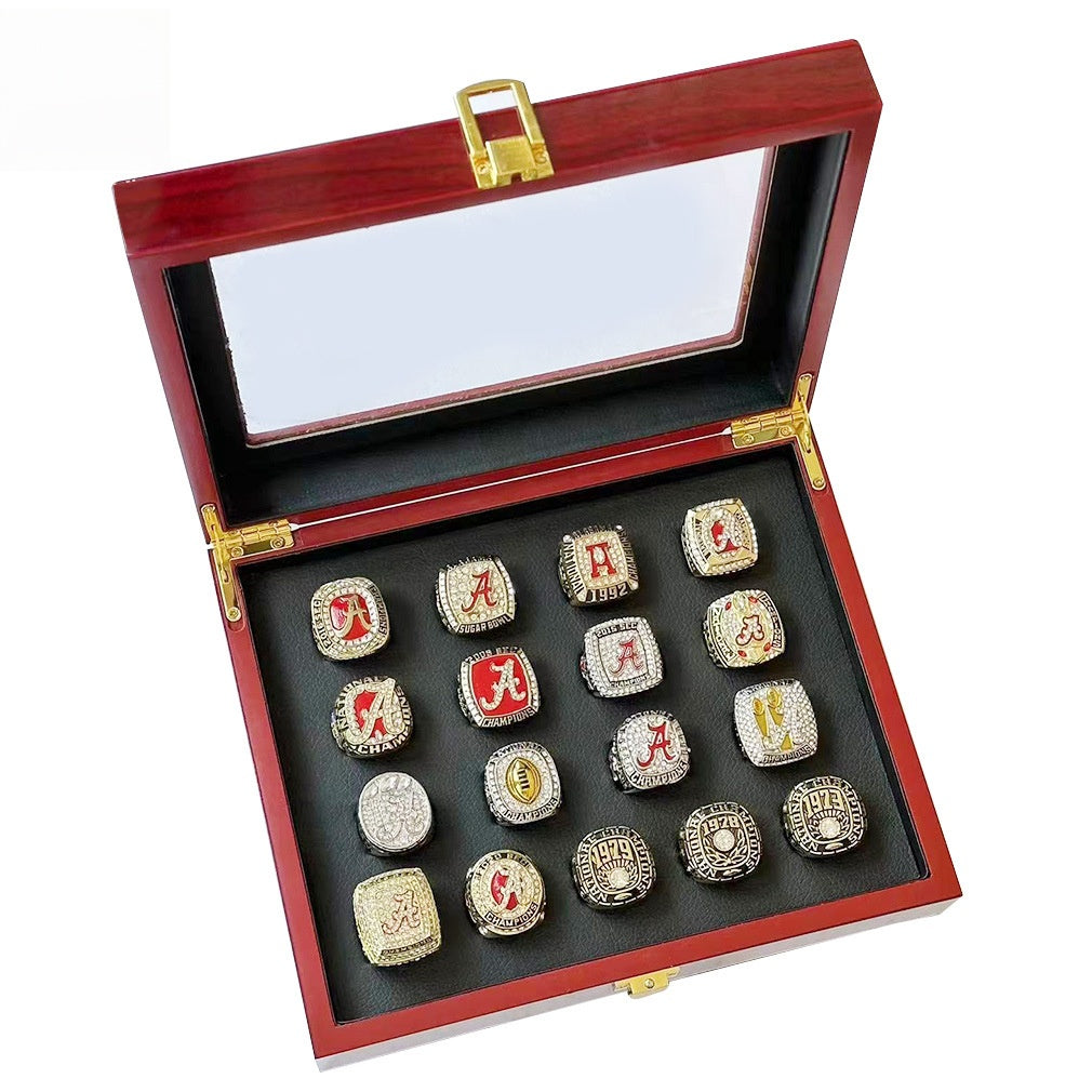 17pcs alabama football championship rings with box for men