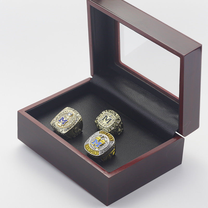 1997, 2021, 2022 Michigan championship rings with box set for men