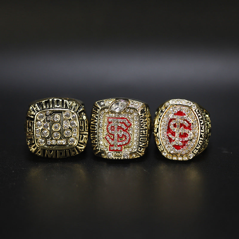 1996 2013 2014 Florida States University FSU college championship rings with box set for men