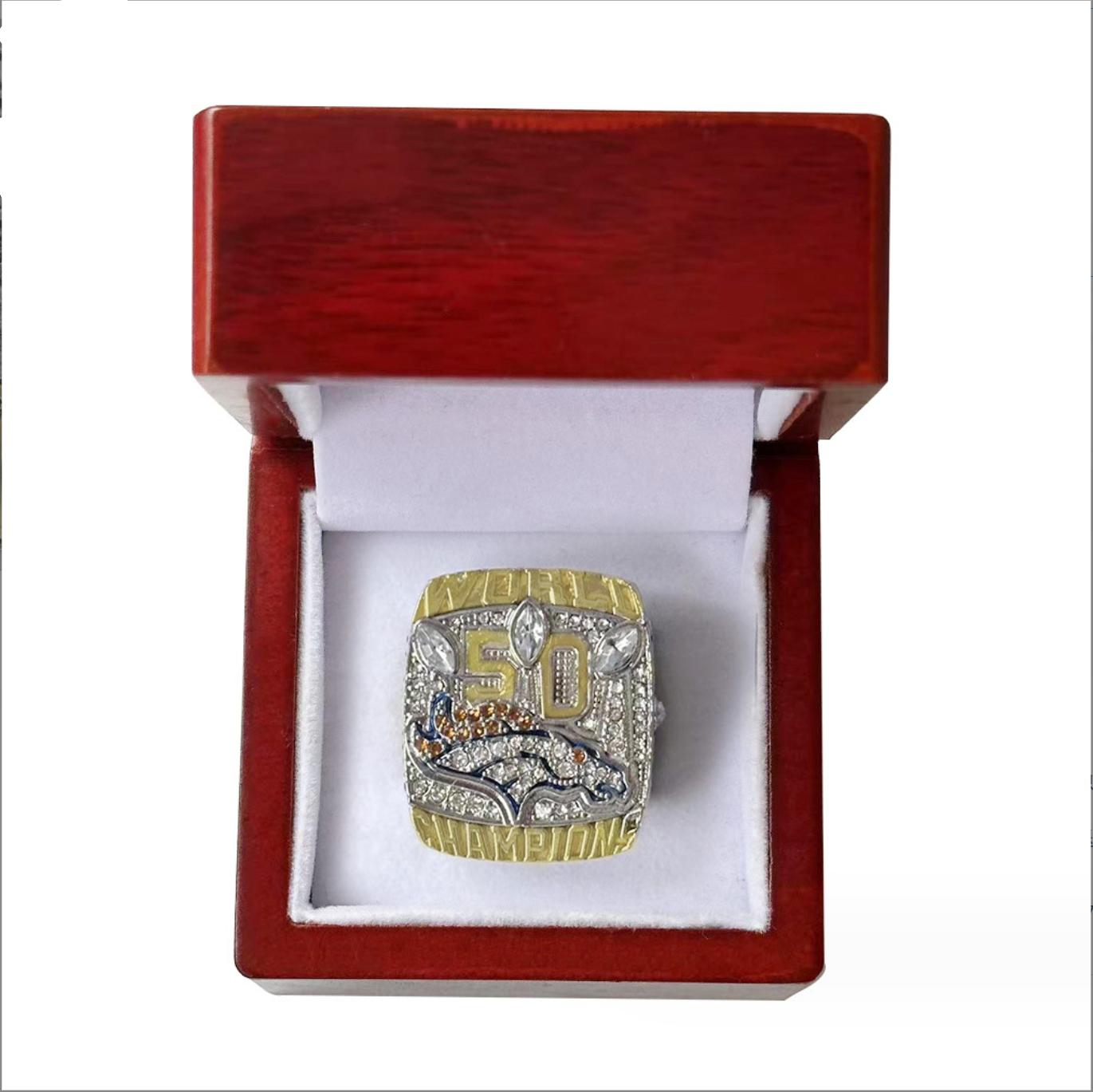 2015 Denver Broncos Super Bowl Championship Rings With Box-MANNING