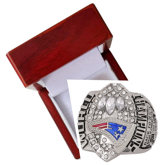 2013 NE Patriots football championship ring with box for men collection gift