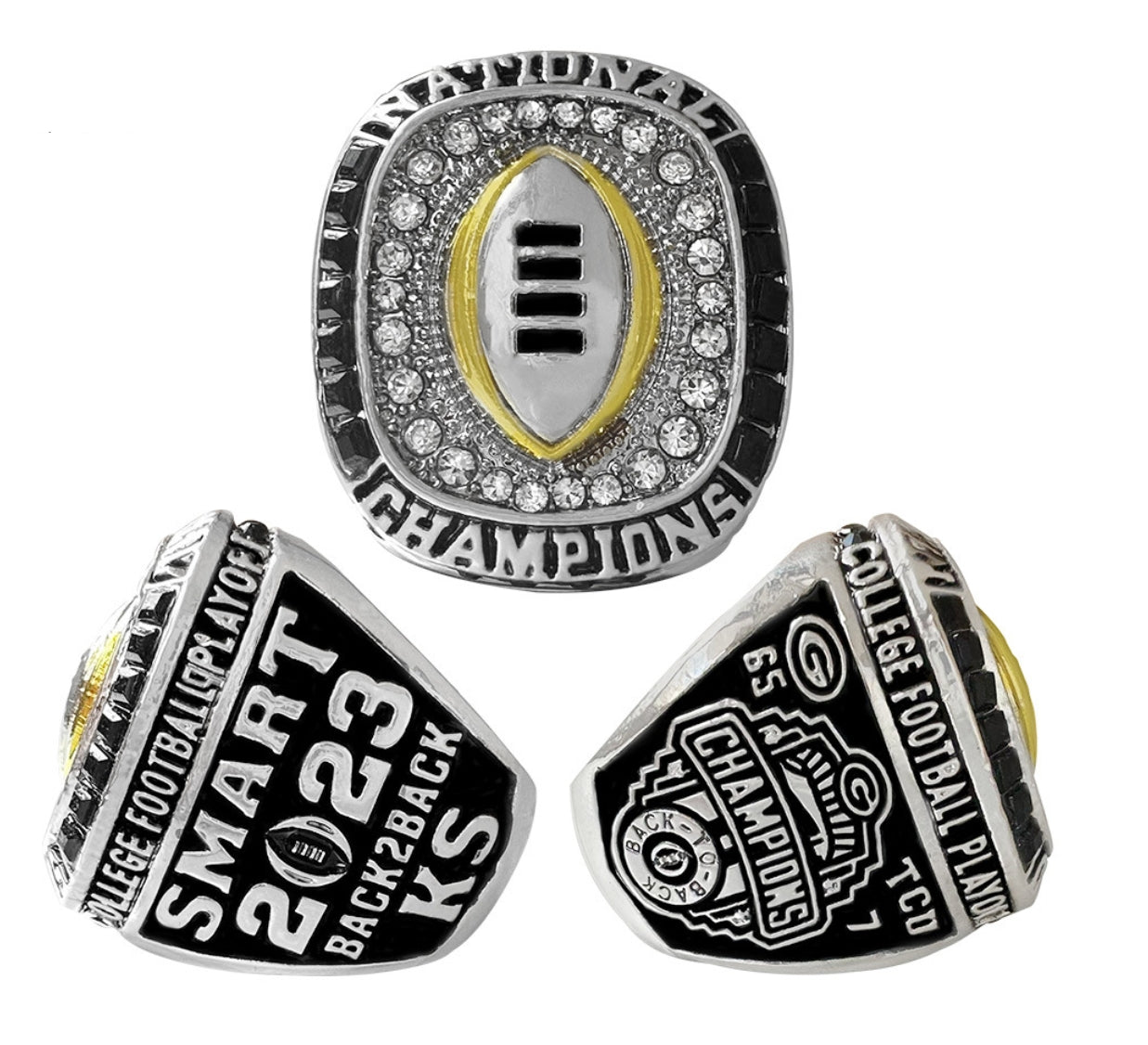 4pcs 2021 2022 2023 Georgia bulldogs rings with box set for men collection gift