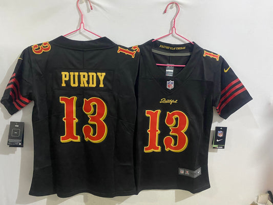 Boys girls fans SF 49ers football championship youth jersey