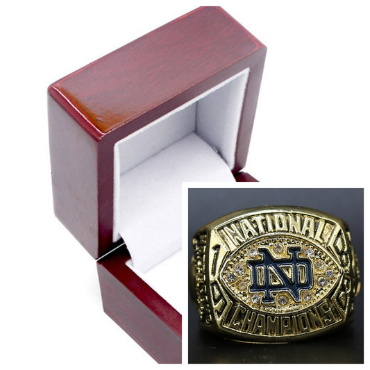 1988 Notre dame college football championship ring with box for men