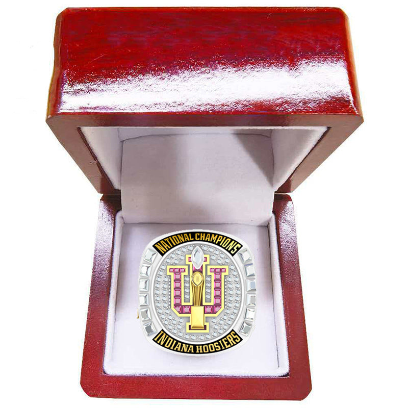 2025 indiana hoosiers national championship ring with box for men