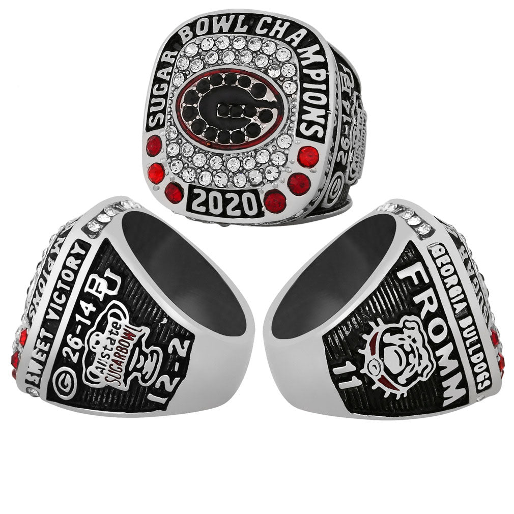 Georgia bulldogs 2020 sugar bowl championship ring with box
