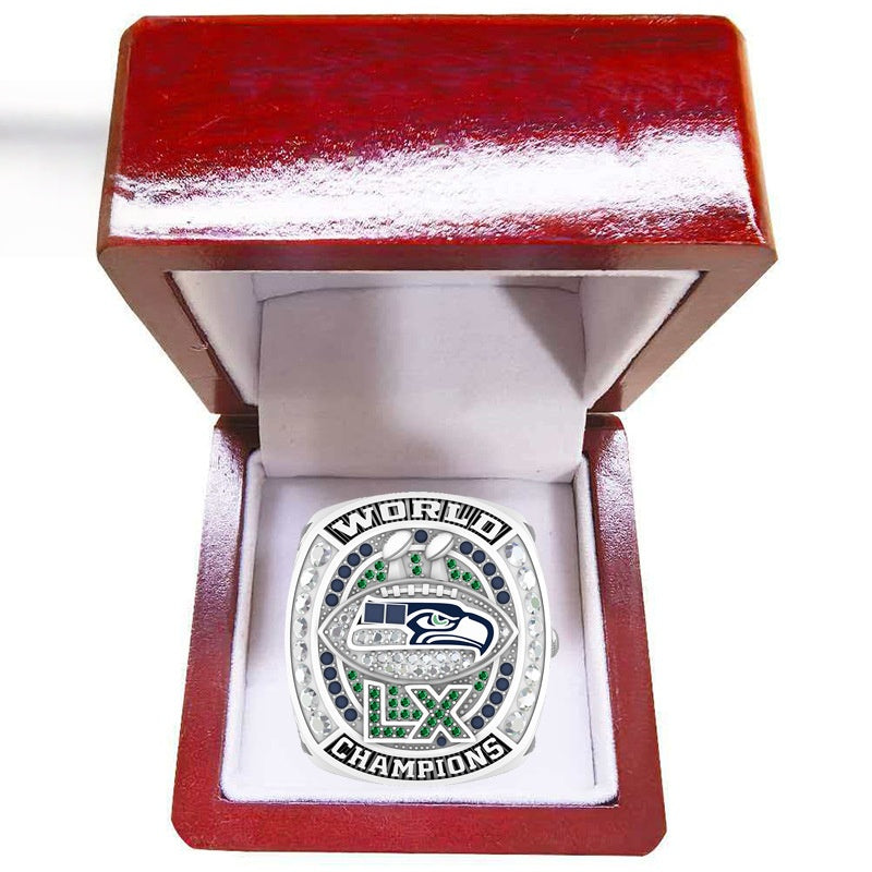 2026 fan design Seattle Seahawks football championship ring with box for men