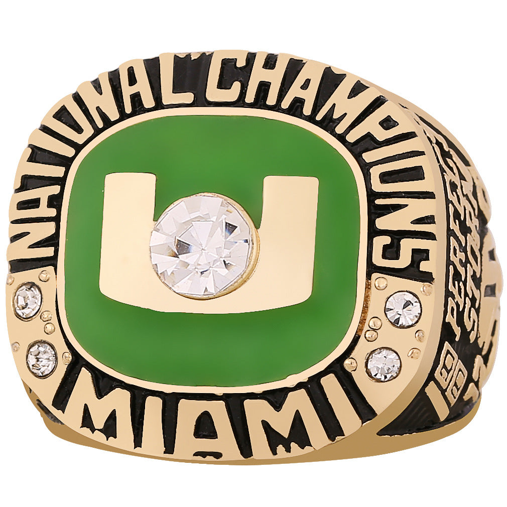 2001 Miami Hurricanes Football Championship Ring With Box For Men