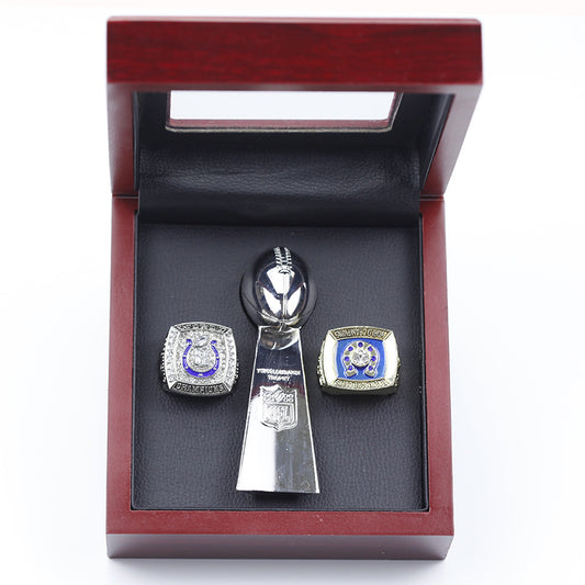 1970 2006 indianapolis baltimore colts 2 rings with trophy boxed set