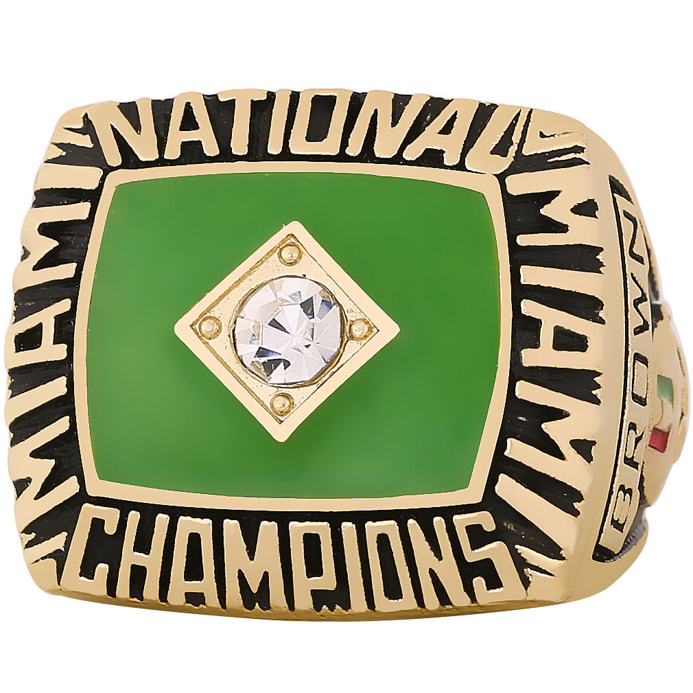 1987 Miami Hurricanes Football Championship Ring With Box For Men