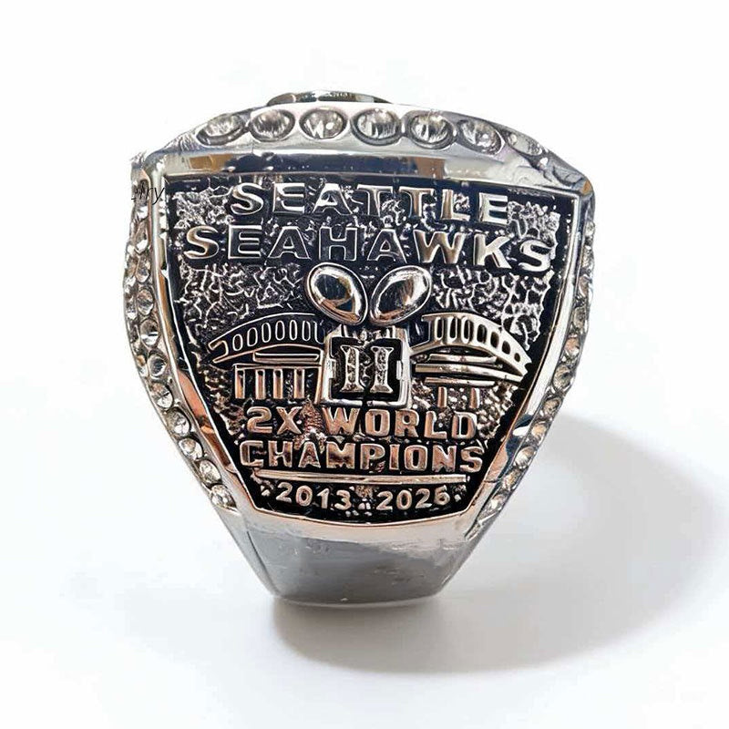 2026 fan design seattle seahawks football championship ring with box for men