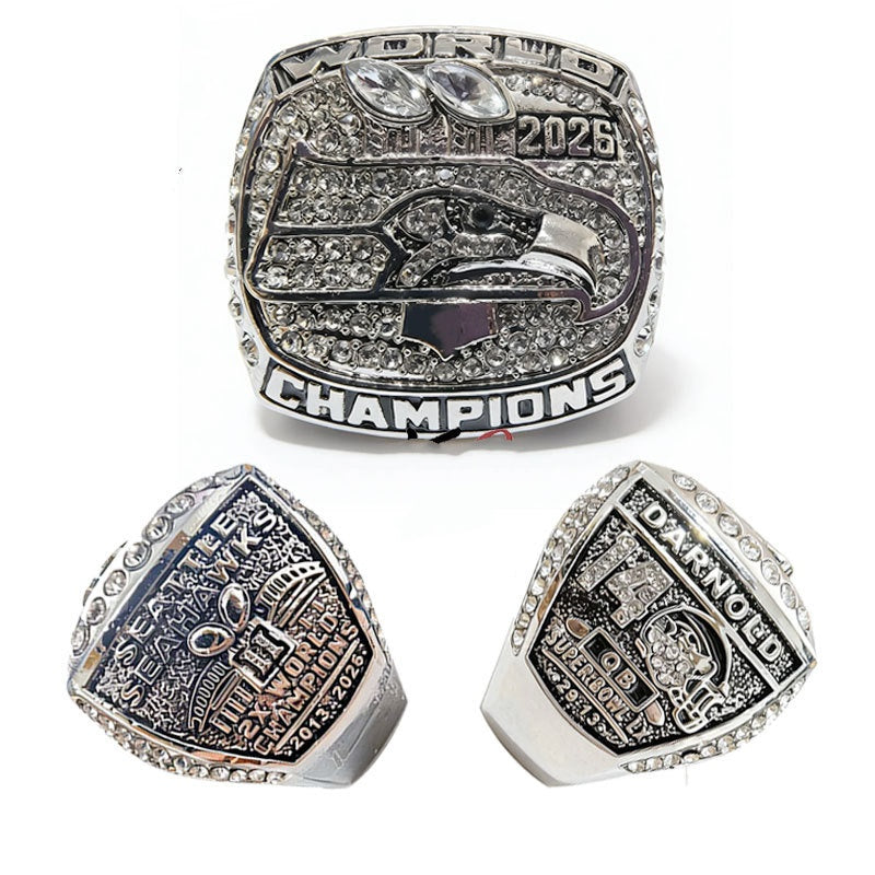 2026 fan design seattle seahawks football championship ring with box for men