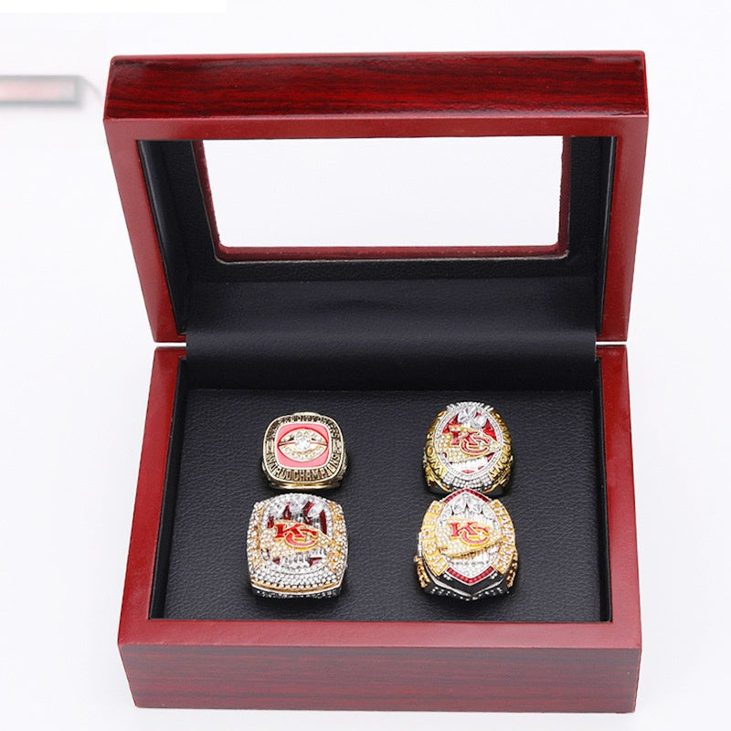 1969 2019 2023 2024 Kansas City Chiefs Football Super Bowl Championship Rings With Box