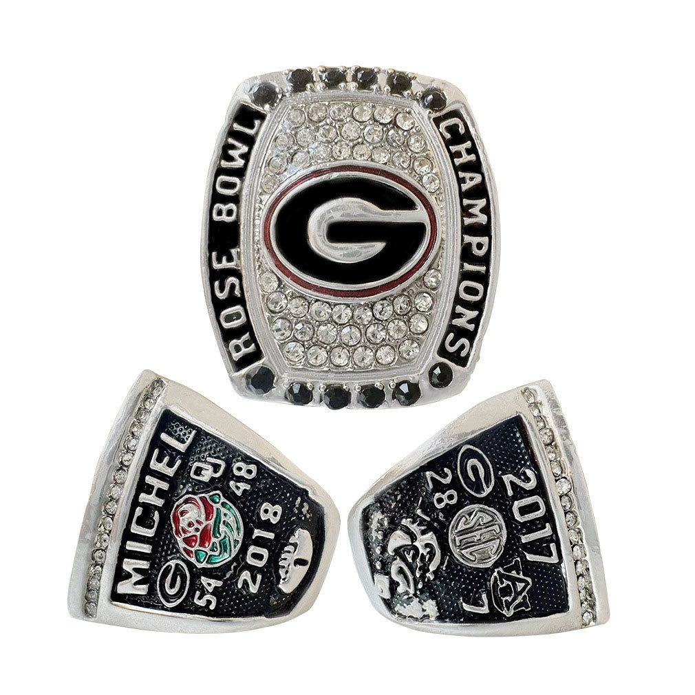 Georgia bulldogs 2017 rose bowl championship ring with box
