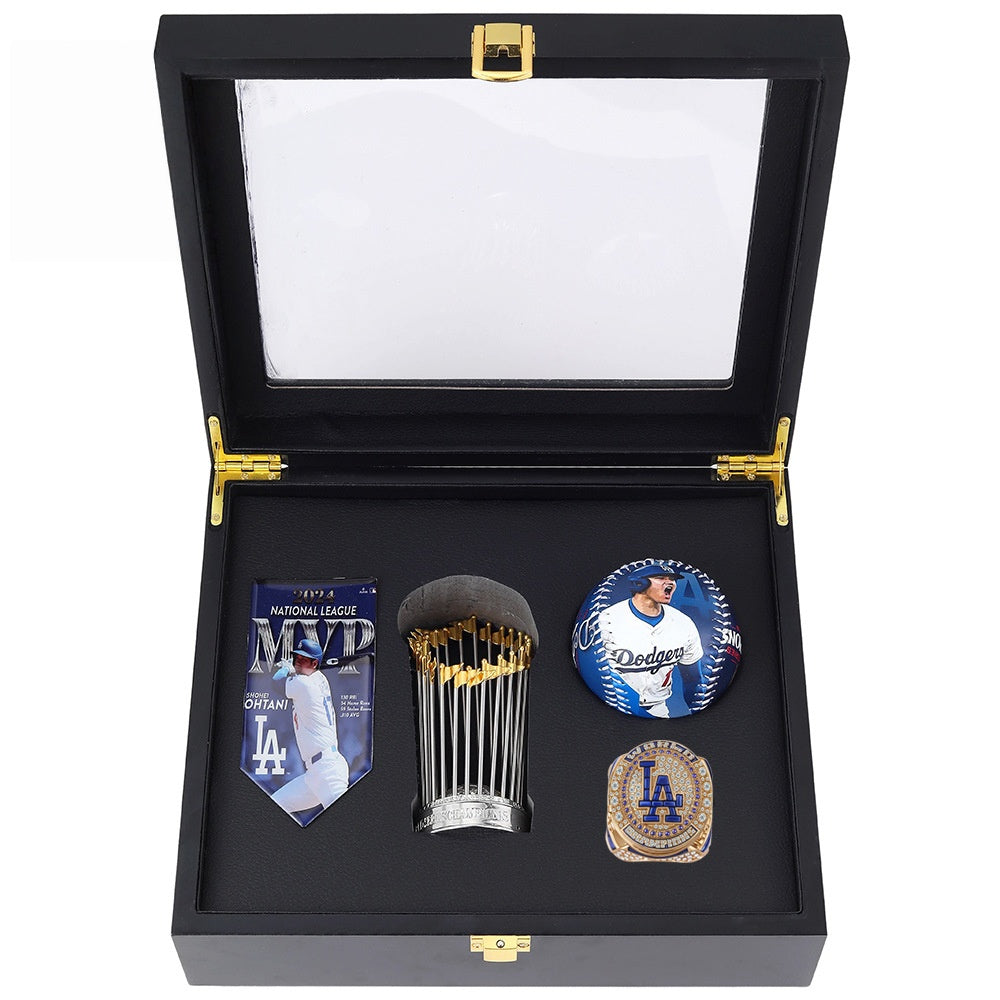 2024 baseball national league LA Dodgers ring trophy MVP card with box set for fans best collection gift