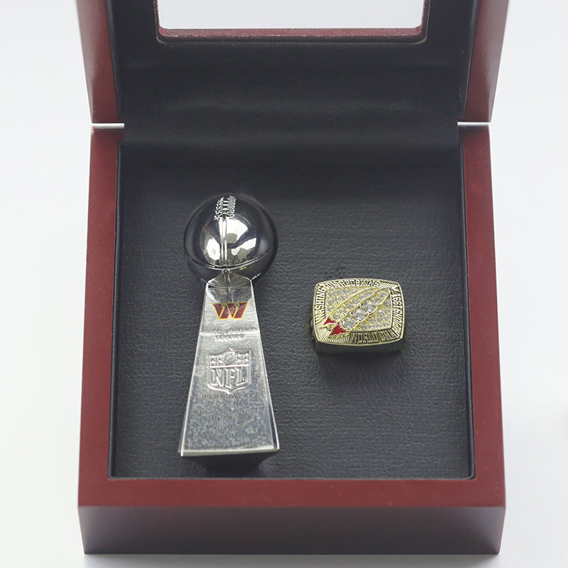 1991 Washington Redskins Super Bowl Championship Ring With Trophy Set