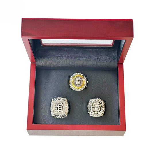 2010 2012 2014 3pcs SF Giants baseball championship rings with box set for men