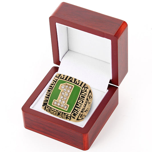 1989 Miami Hurricanes Football Championship Ring With Box For Men