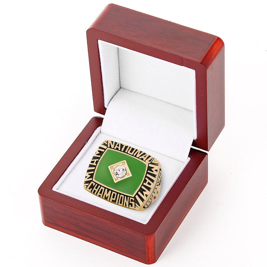 1987 Miami Hurricanes Football Championship Ring With Box For Men