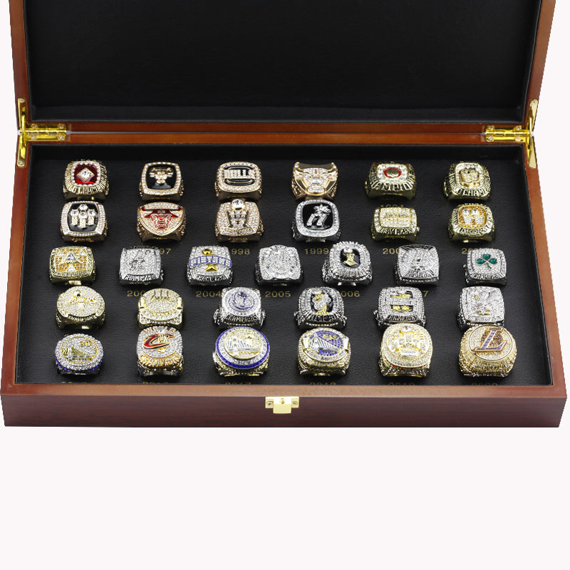1990-2020 Basketball World Championship Rings With Box Set