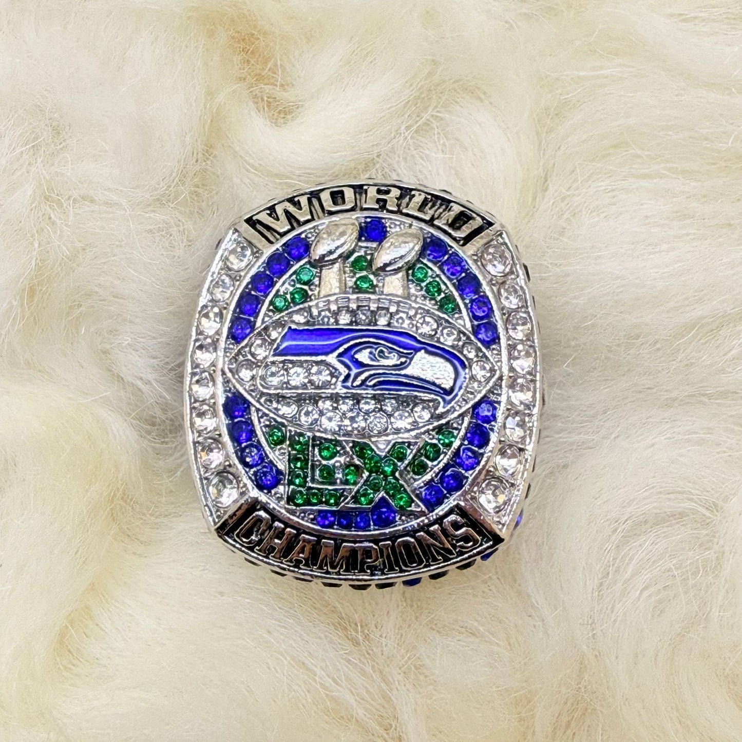 2026 fan design Seattle Seahawks football championship ring with box for men