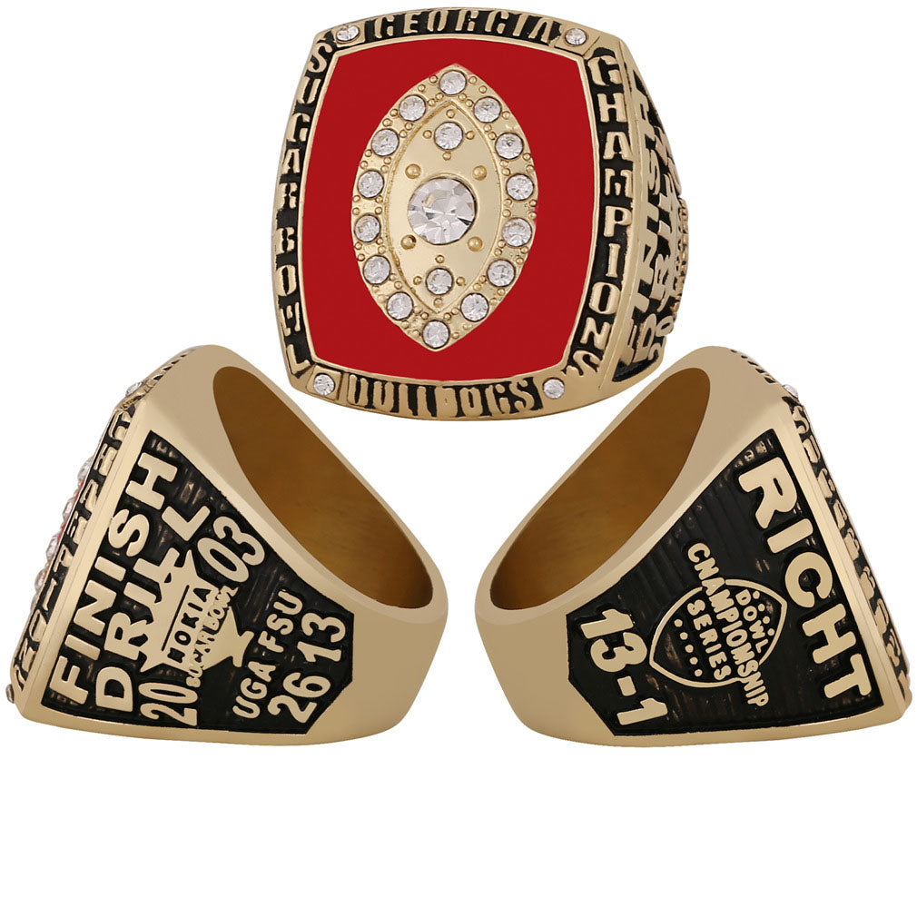 Georgia Bulldogs 2003 sugar bowl championship ring with box