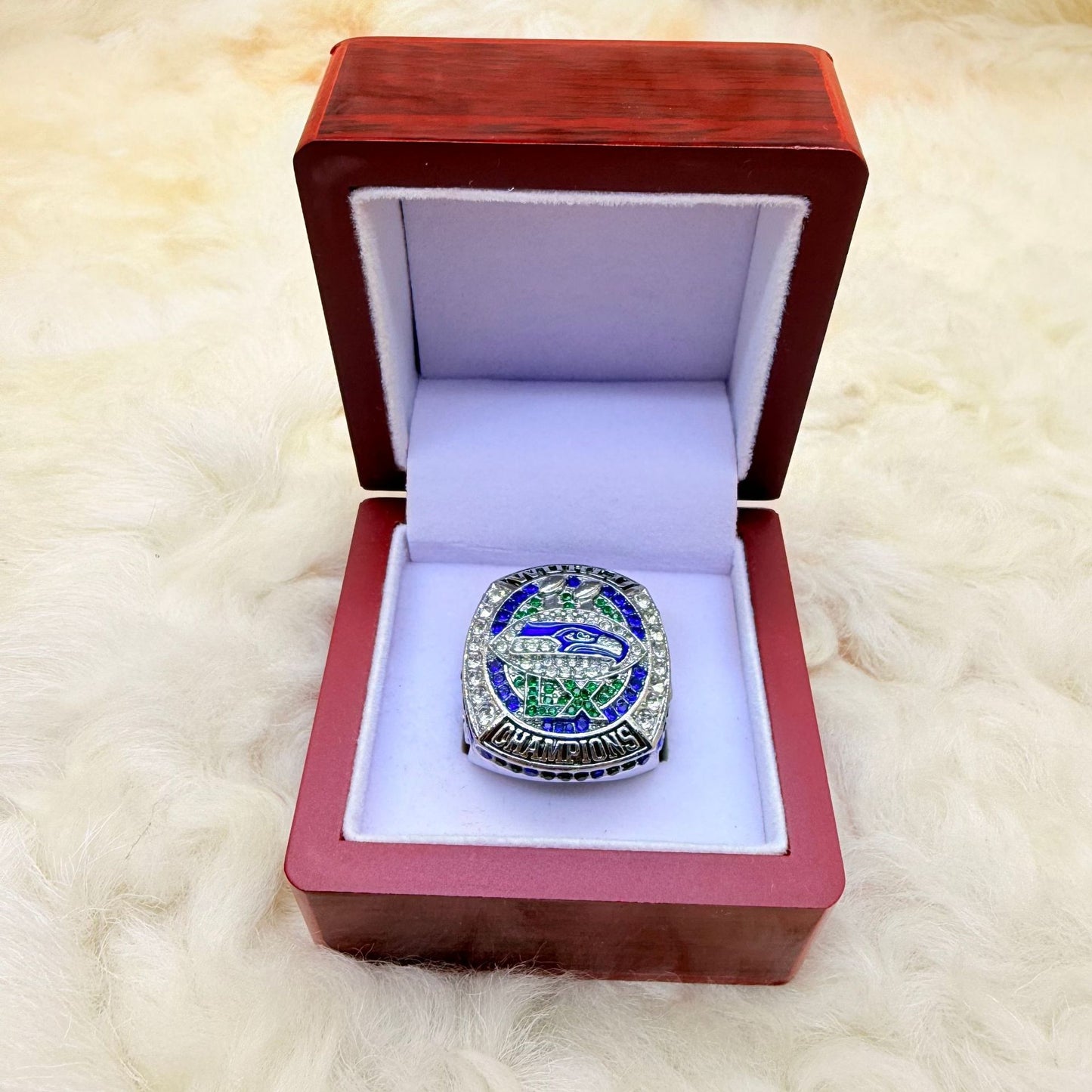 2026 fan design Seattle Seahawks football championship ring with box for men