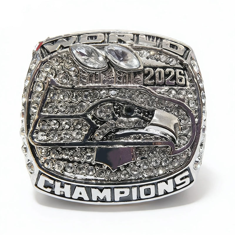 2026 fan design seattle seahawks football championship ring with box for men