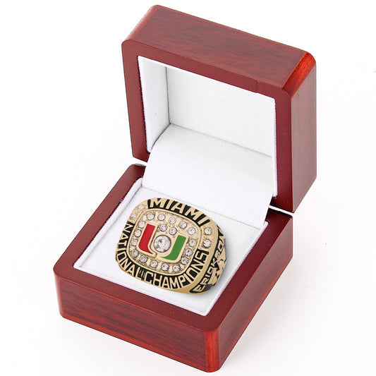 1991 Miami Hurricanes Football Championship Ring With Box For Fans Collection Gift