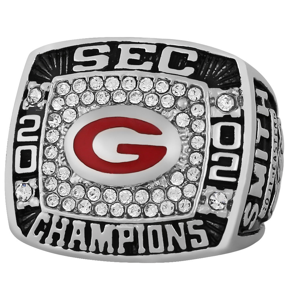 Georgia bulldogs 2002 SEC championship ring with box