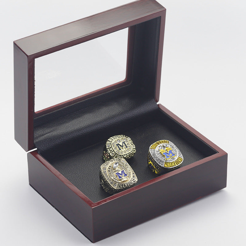 1997, 2021, 2022 Michigan championship rings with box set for men