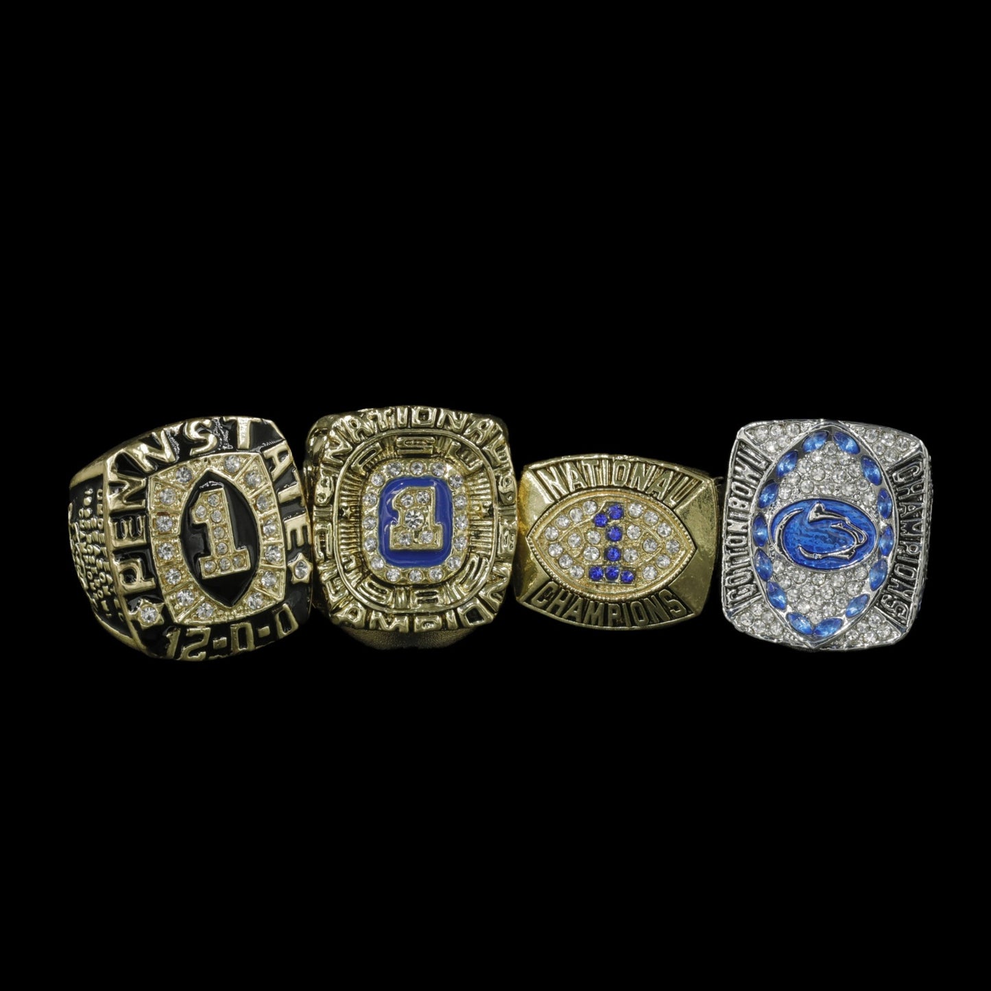 1982 1986 1994 2019 Penn States University Championship Rings With Box Set For Men