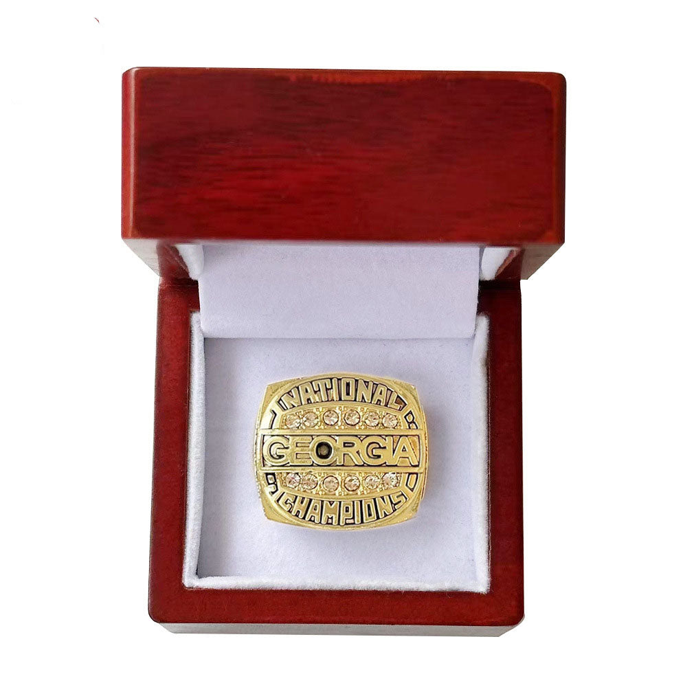 Georgia bulldogs 1980 national championship ring with box
