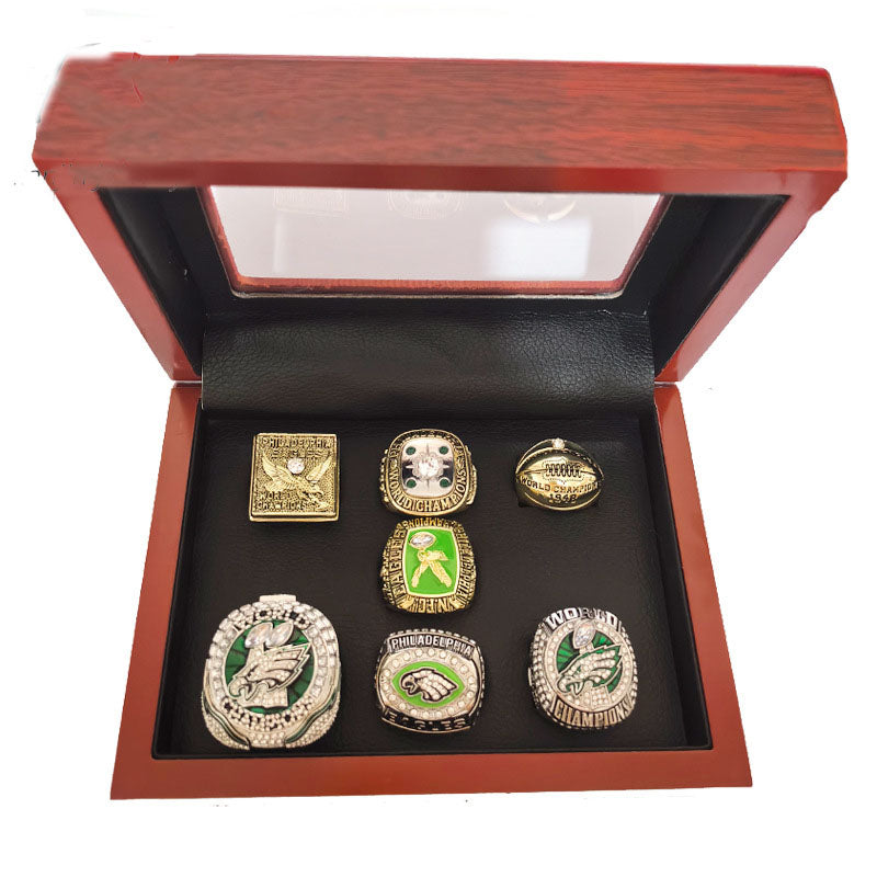 7pcs philadelphia eagles football championship rings for men
