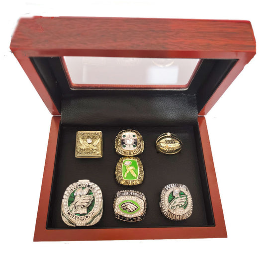 7pcs philadelphia eagles football championship rings for men