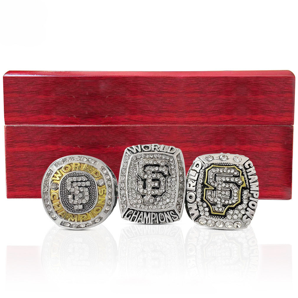 2010 2012 2014 3pcs SF Giants baseball championship rings with box set for men