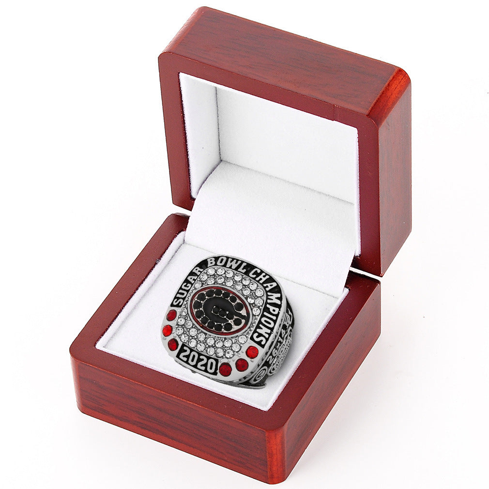 Georgia bulldogs 2020 sugar bowl championship ring with box