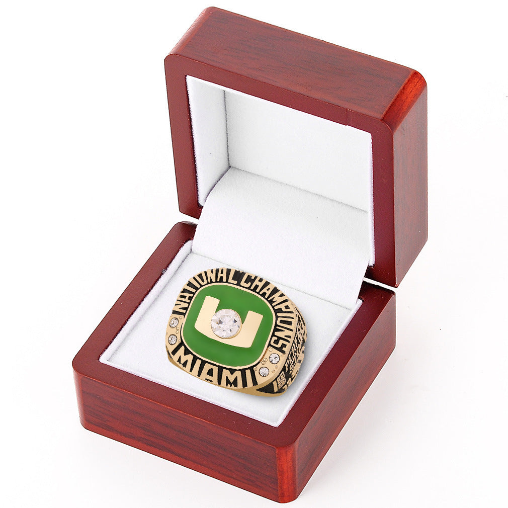 2001 Miami Hurricanes Football Championship Ring With Box For Men