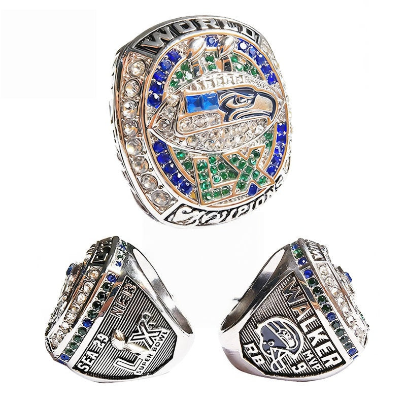 2026 fan design Seattle Seahawks football championship ring with box for men