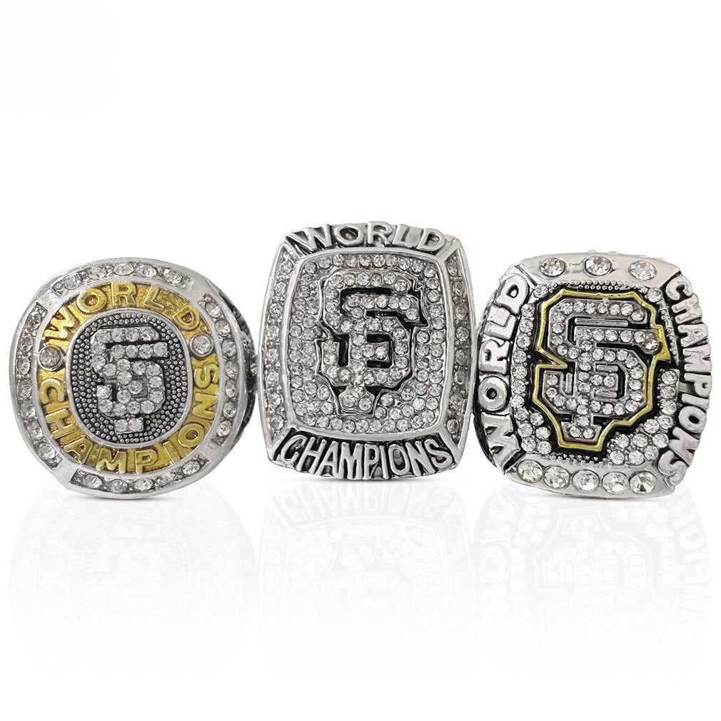 2010 2012 2014 3pcs SF Giants baseball championship rings with box set for men