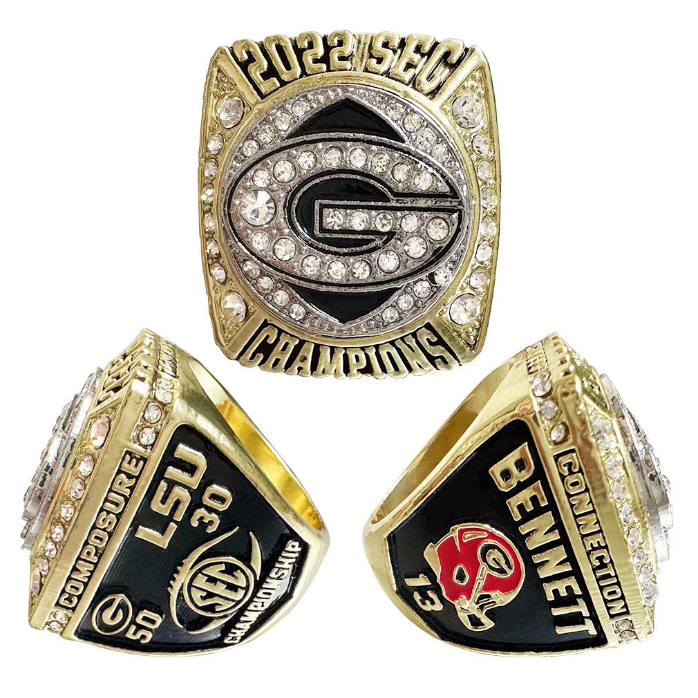 Georgia bulldogs 2022 sec championship ring with box