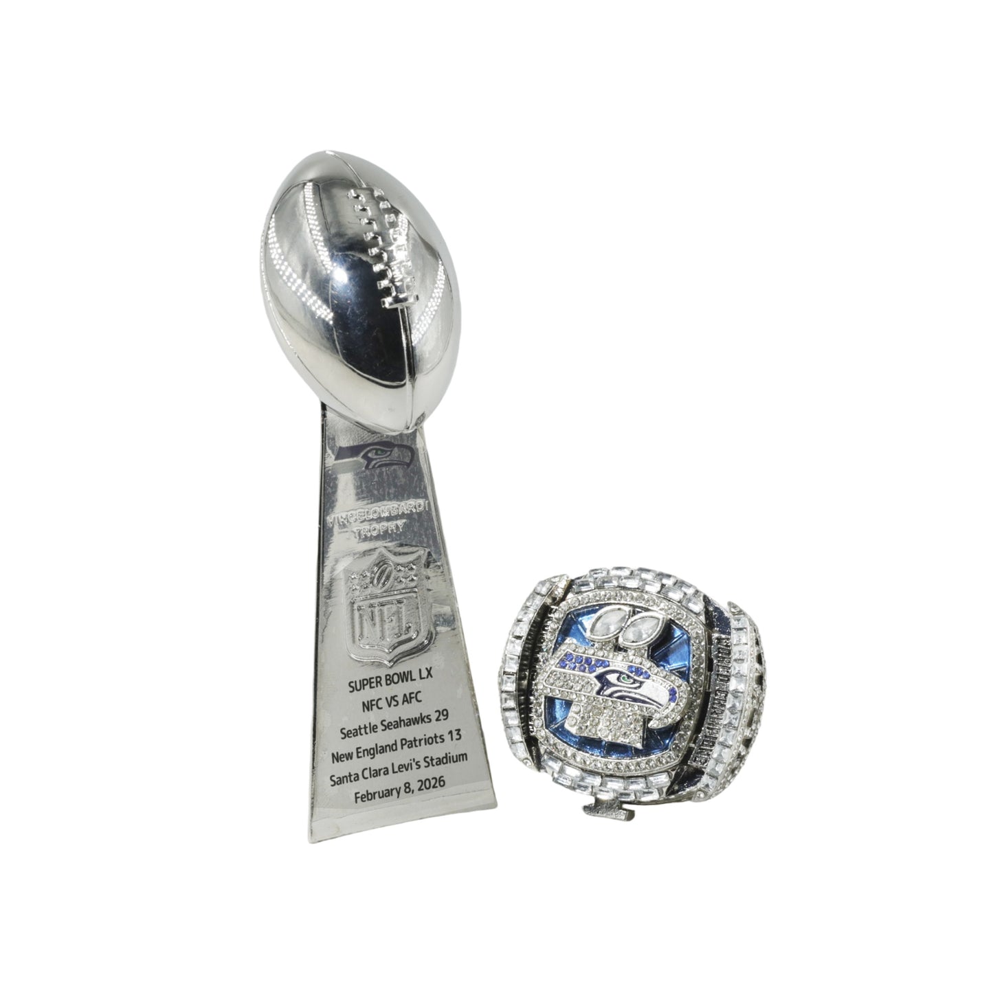 2025 seattle seahawks championship ring with trophy boxed set for men gift