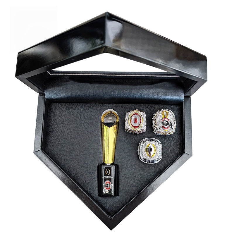 2024 ohio state buckey football national championship rings 3pcs set with box