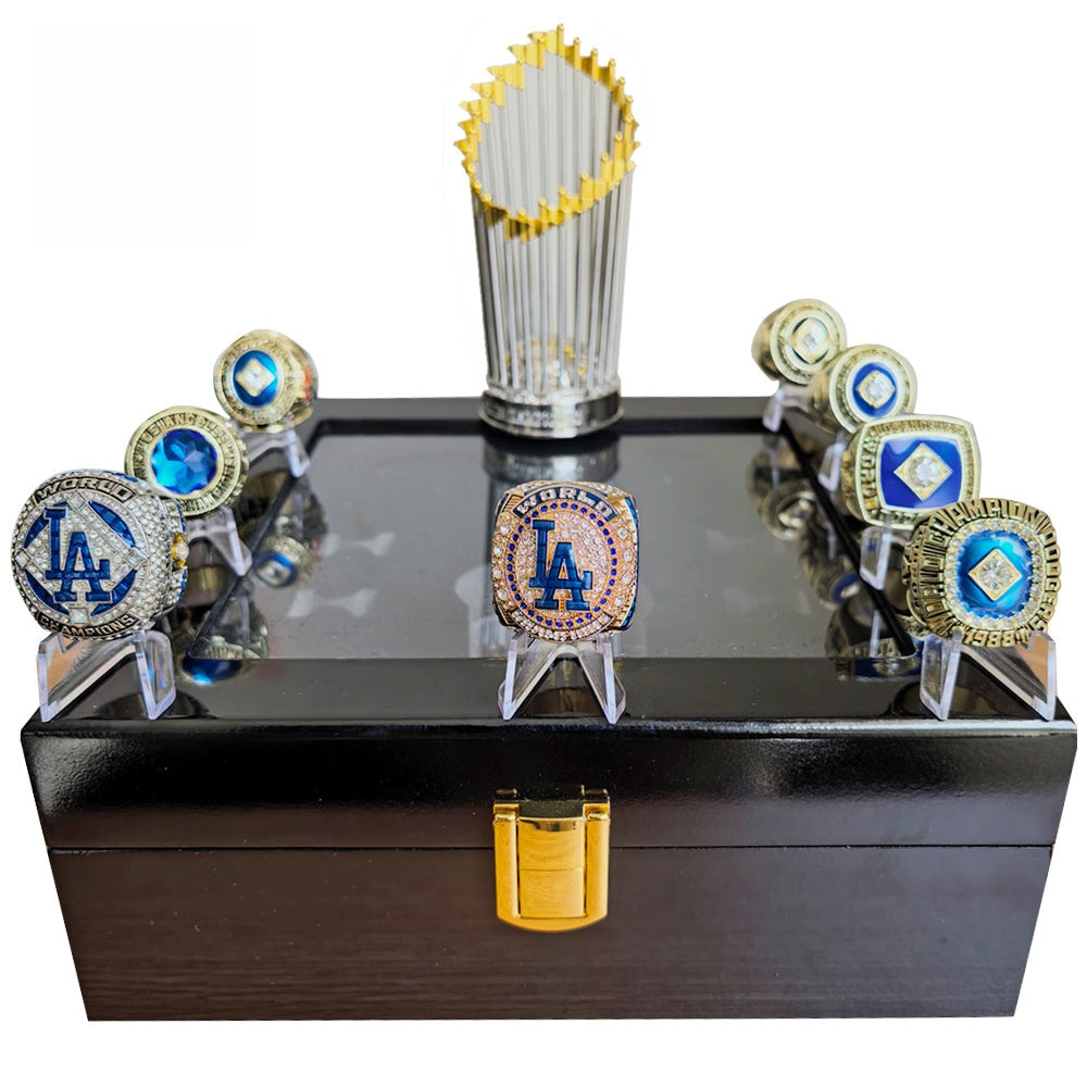1955 1959 1963 1965 1981 1988 2020 2024 8pcs LA Dodgers baseball championship ring with trophy box packed for fans best collection gift