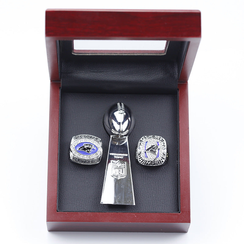 2003 2015 carolina panthers 2 rings with trophy boxed set for men collection gift