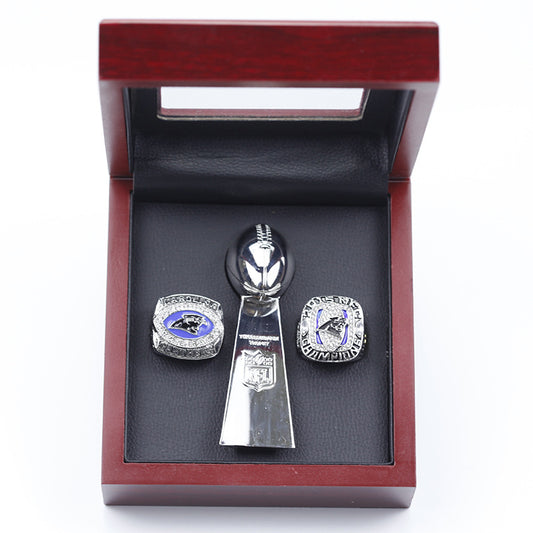 2003 2015 carolina panthers 2 rings with trophy boxed set for men collection gift