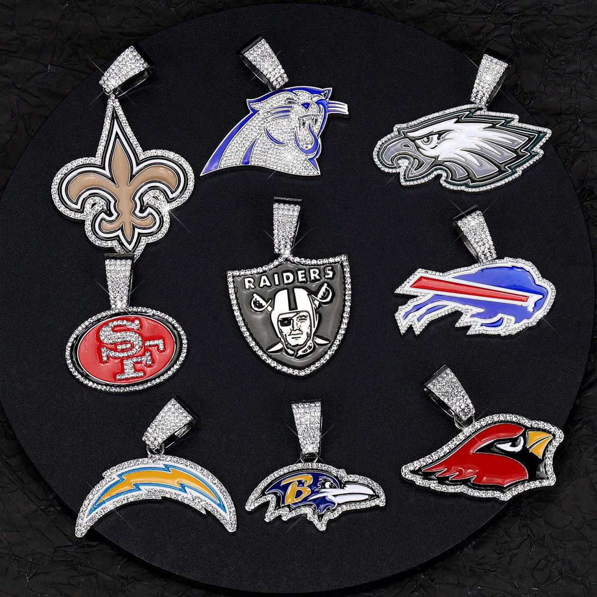 Atalanta Falcons football championship pendant with 20inch cuban chain necklaces for men