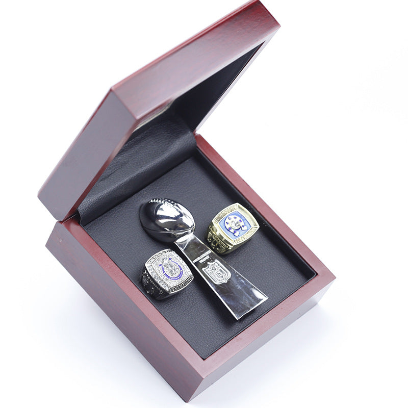 1970 2006 indianapolis baltimore colts 2 rings with trophy boxed set