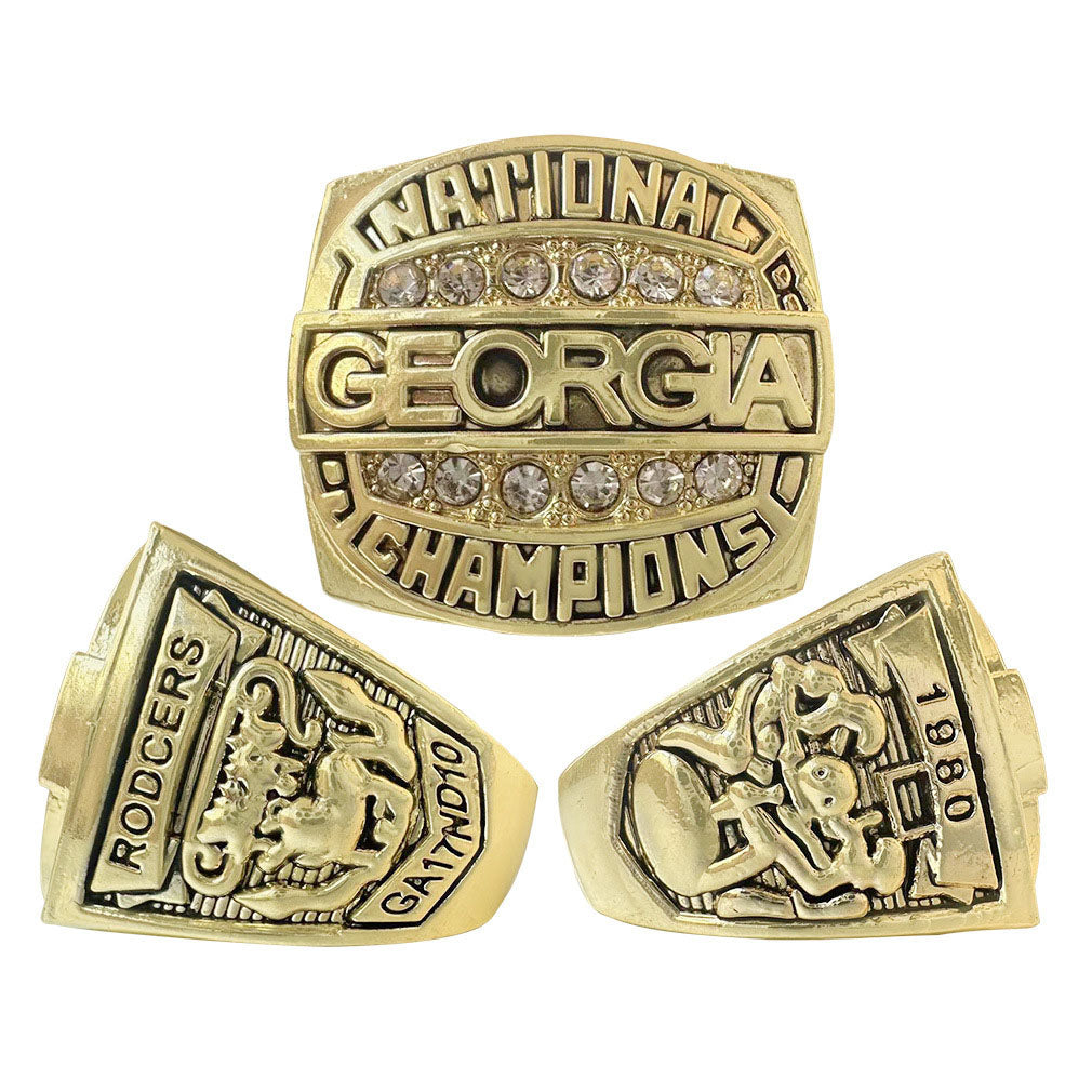 Georgia bulldogs 1980 national championship ring with box