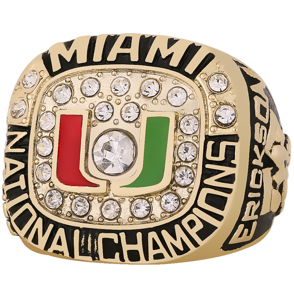 1991 Miami Hurricanes Football Championship Ring With Box For Fans Collection Gift
